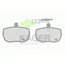 35-0189 KAGER Комплект тормозных колодок, дисковый тормоз