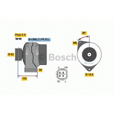 0 986 080 240 BOSCH Генератор