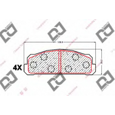 BP1536 DJ PARTS Комплект тормозных колодок, дисковый тормоз