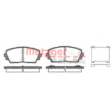 1481.02 METZGER Комплект тормозных колодок, дисковый тормоз