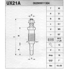 062900011304 MAGNETI MARELLI Свеча накаливания