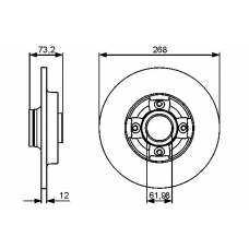 0 986 479 387 BOSCH Тормозной диск