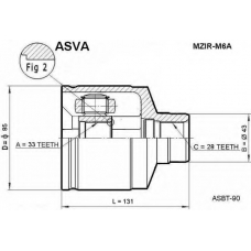 MZIR-M6A ASVA Шарнирный комплект, приводной вал