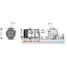 3700K430 VAN WEZEL Компрессор, кондиционер