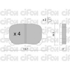 822-429-0 CIFAM Комплект тормозных колодок, дисковый тормоз