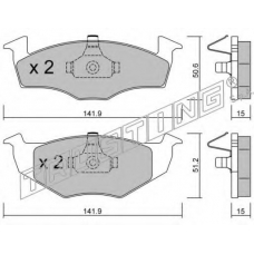 215.2 TRUSTING Комплект тормозных колодок, дисковый тормоз