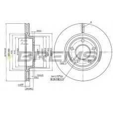 DBB003V BREMSI Тормозной диск