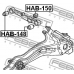 HAB-148 FEBEST Подвеска, рычаг независимой подвески колеса