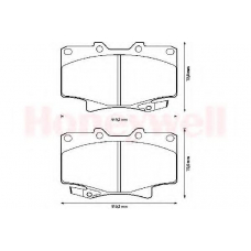 572253B BENDIX Комплект тормозных колодок, дисковый тормоз