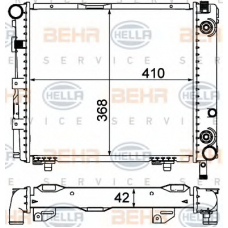 8MK 376 712-154 HELLA Радиатор, охлаждение двигателя