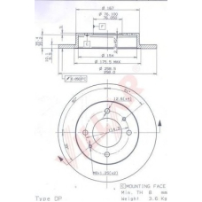 628.1521 VILLAR Тормозной диск