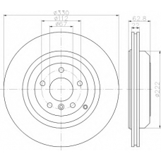 8DD 355 113-231 HELLA Тормозной диск