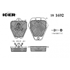 181692 ICER Комплект тормозных колодок, дисковый тормоз