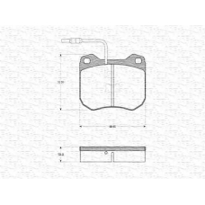 363702160672 MAGNETI MARELLI Комплект тормозных колодок, дисковый тормоз