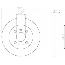 8DD 355 106-091 HELLA Тормозной диск