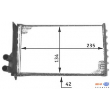 8FH 351 311-101 HELLA Теплообменник, отопление салона