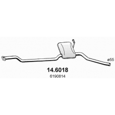 14.6018 ASSO Средний глушитель выхлопных газов