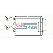 1300211 KUHLER SCHNEIDER Радиатор, охлаждение двигател