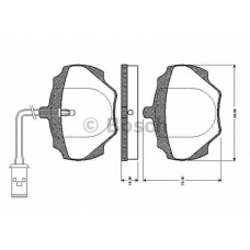 0 986 TB2 114 BOSCH Комплект тормозных колодок, дисковый тормоз