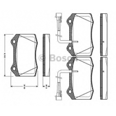 0 986 TB2 243 BOSCH Комплект тормозных колодок, дисковый тормоз