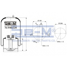 72.4183.C24 SEM LASTIK Кожух пневматической рессоры