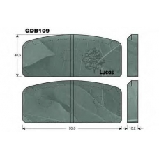 GDB109 TRW Комплект тормозных колодок, дисковый тормоз