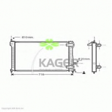 31-2807 KAGER Радиатор, охлаждение двигателя