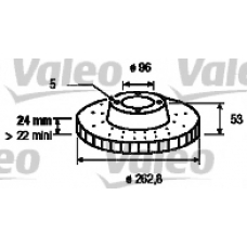 186607 VALEO Тормозной диск