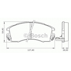 0 986 BB0 156 BOSCH Комплект тормозных колодок, дисковый тормоз
