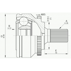 CVJ5590.10 OPEN PARTS Шарнирный комплект, приводной вал