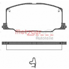 0268.04 METZGER Комплект тормозных колодок, дисковый тормоз