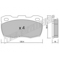 361.0 TRUSTING Комплект тормозных колодок, дисковый тормоз