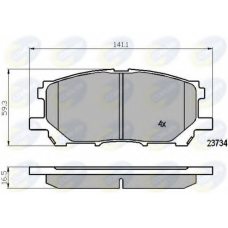 CBP01750 COMLINE Комплект тормозных колодок, дисковый тормоз