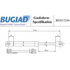 BGS11244 BUGIAD Газовая пружина, капот