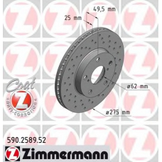 590.2589.52 ZIMMERMANN Тормозной диск