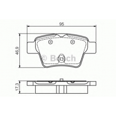 0 986 495 092 BOSCH Комплект тормозных колодок, дисковый тормоз