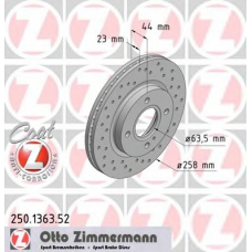 250.1363.52 ZIMMERMANN Тормозной диск
