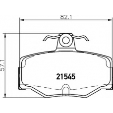 8DB 355 018-021 HELLA Комплект тормозных колодок, дисковый тормоз