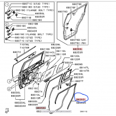 5755A197 MITSUBISHI Уплотнитель задней левой две