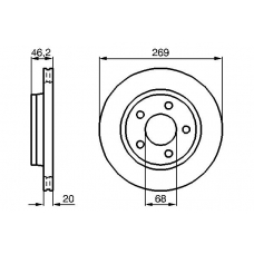 0 986 478 316 BOSCH Тормозной диск