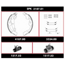 SPK 3187.01 WOKING Комплект тормозов, барабанный тормозной механизм