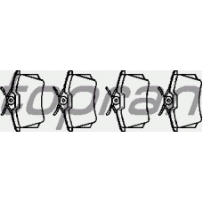 103 074 TOPRAN Комплект тормозных колодок, дисковый тормоз