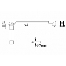 0 986 356 742 BOSCH Комплект проводов зажигания