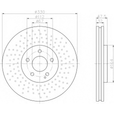 8DD 355 110-171 HELLA Тормозной диск