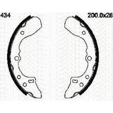 8100 50434 TRIDON Brake shoes