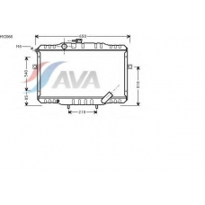 HY2068 AVA Радиатор, охлаждение двигателя