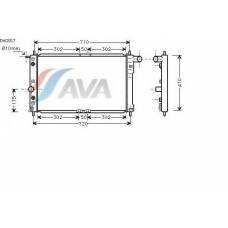 DW2017 AVA Радиатор, охлаждение двигателя