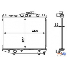 8MK 376 708-171 HELLA Радиатор, охлаждение двигателя