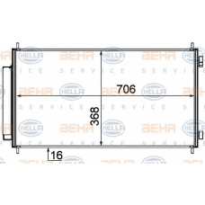 8FC 351 319-231 HELLA Конденсатор, кондиционер