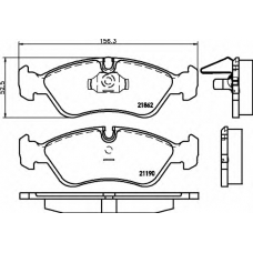 8DB 355 007-761 HELLA Комплект тормозных колодок, дисковый тормоз